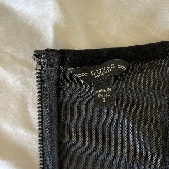 Guess womens strapless black lace corset top - Picture 3 of 3